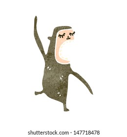 retro cartoon monkey