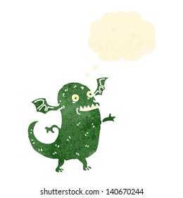 monstruo de dibujos animados retro