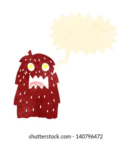 retro cartoon monster