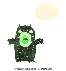 retro cartoon monster