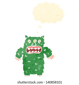 monstruo de dibujos animados retro