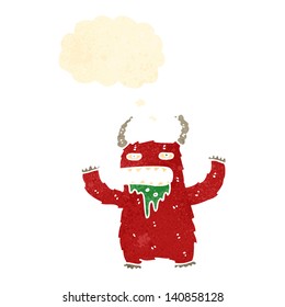 retro cartoon monster