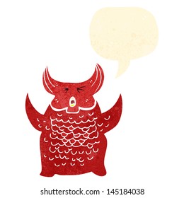 monstruo de dibujos animados retro