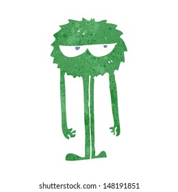 retro cartoon monster
