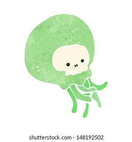 monstruo de dibujos animados retro