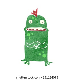 retro cartoon monster