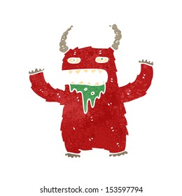 retro cartoon monster