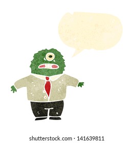 retro cartoon monster boss