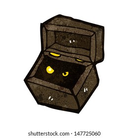 retro cartoon monster in box