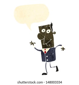 retro cartoon motivational speaker