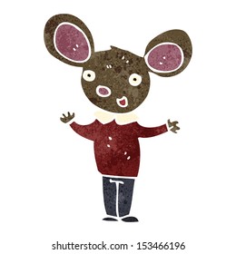 ratón retro de dibujos animados