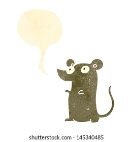 ratón de dibujos animados retro chillar