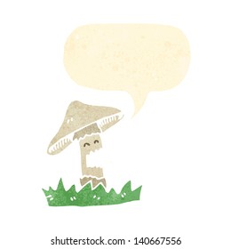 hongos de dibujos animados retro