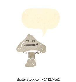 retro cartoon mushroom