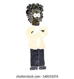 retro cartoon musician man