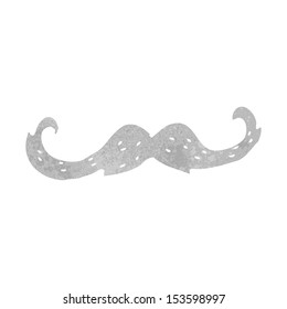bigote de dibujos animados retro