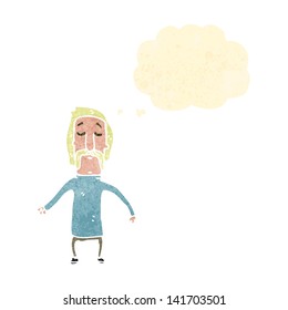 retro cartoon mustache man