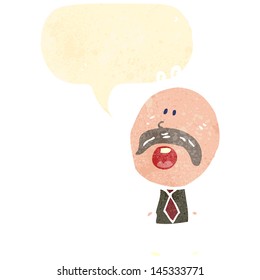 retro cartoon mustache man