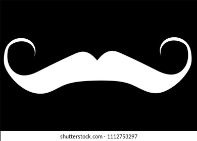Retro cartoon mustache vector	