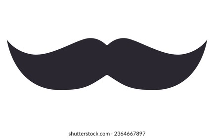 Retro cartoon mustache vector. Italy mustache icon. Simple illustration of italy mustache vector icon for web. moustache icon illustration isolated on White background.