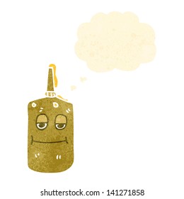 retro cartoon mustard bottle