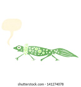 retro cartoon newt