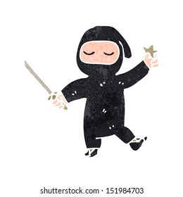dibujos animados retro ninja