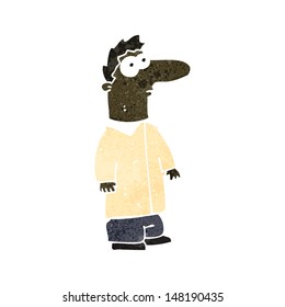 retro cartoon nosey man