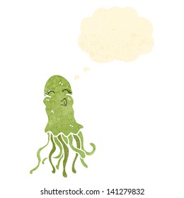 polvo retrô de desenho animado