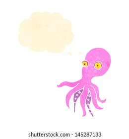 pulpo de dibujos animados retro