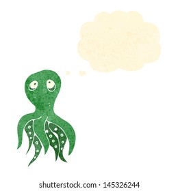 retro cartoon octopus