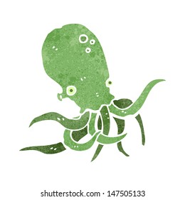 retro cartoon octopus