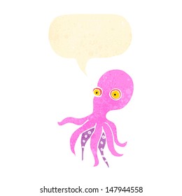 retro cartoon octopus