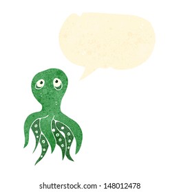 retro cartoon octopus
