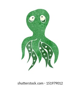 retro cartoon octopus