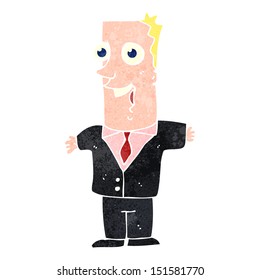 trabajador de oficina de dibujos animados retro