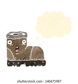 retro cartoon old boot
