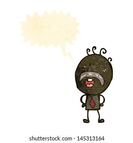 retro cartoon old man