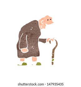 retro cartoon old man