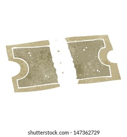 retro cartoon old ticket