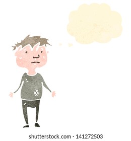 retro cartoon orphan boy