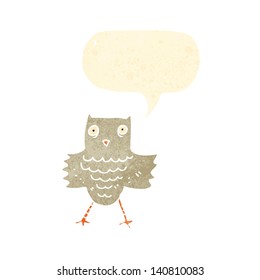 retro cartoon owl