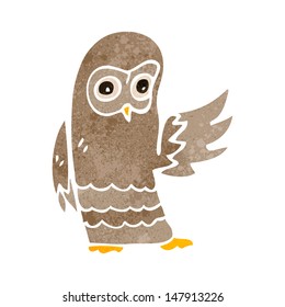 retro cartoon owl
