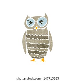 retro cartoon owl