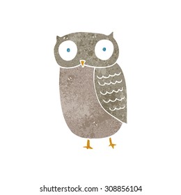 retro cartoon owl