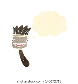 retro cartoon paint brush