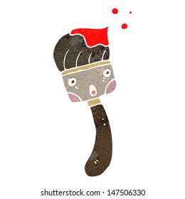 retro cartoon paint brush