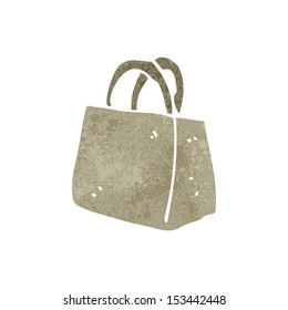 bolsa de papel de dibujos animados retro