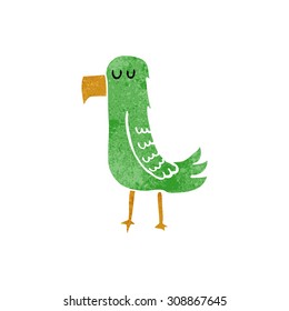 retro cartoon parrot