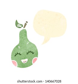 pera de dibujos animados retro